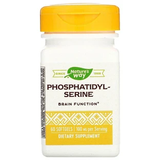 Фосфатидилсерин комплекс, Phosphatidylserine, Nature's Way, 100 мг, 60 капсул