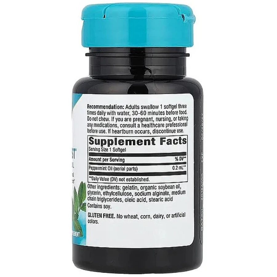 Масло мяты, Peppermint Oil, Nature's Way, 0.2 мг, 60 капсул: цены и характеристики