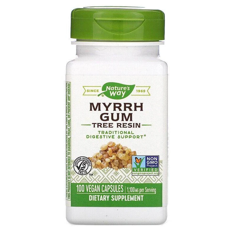 Мірра, Myrrh Gum, Nature's Way, 1100 мг, 100 капсул: ціни та характеристики
