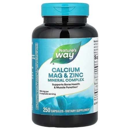 Кальций Магний Цинк, Calcium, Mag & Zinc, Nature's Way, 765 мг, 250 капсул: цены и характеристики