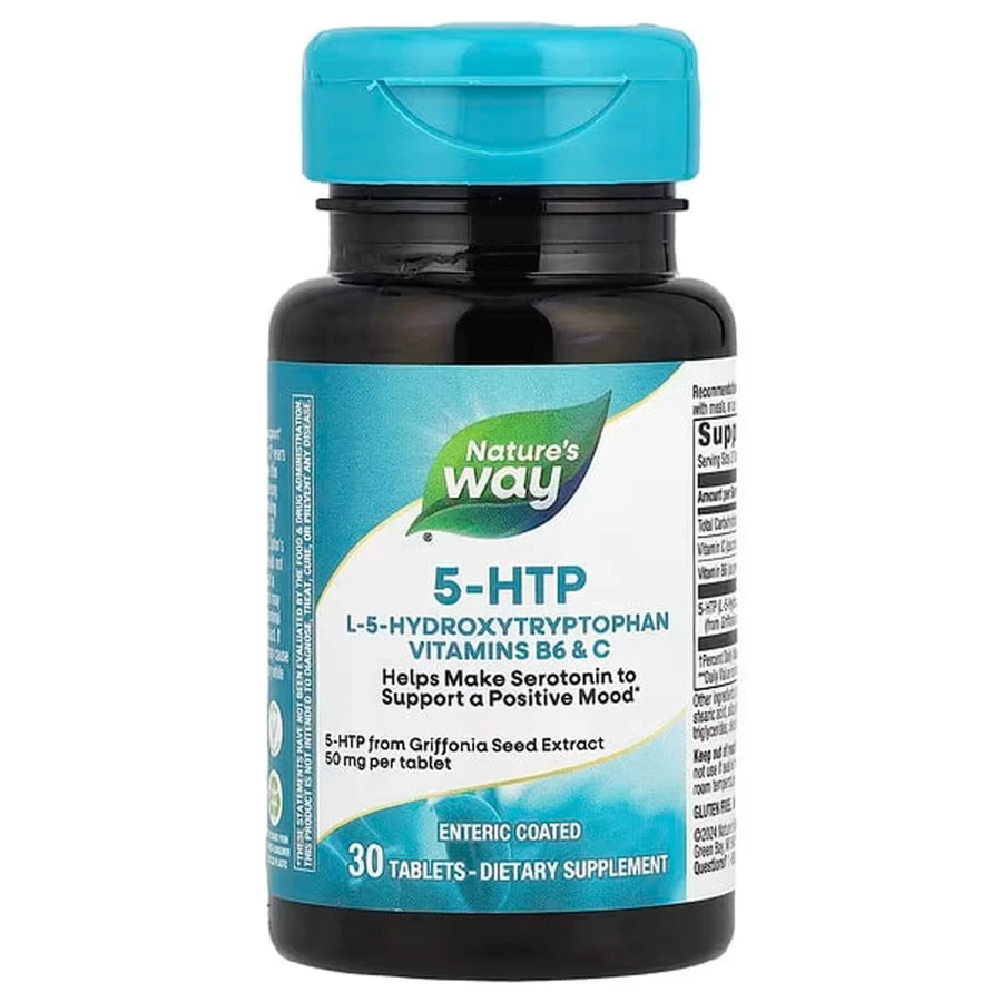 5-НТР, 5-HTP, Nature's Way, 100 мг, 30 таблеток (50 мг в таблетке): цены и характеристики
