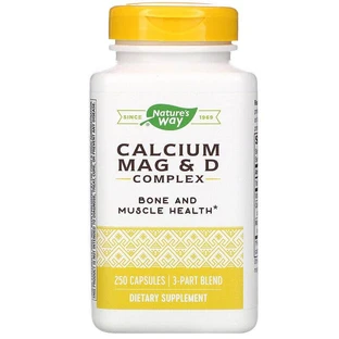 Кальций, магний и витамин Д, Calcium Mag&D, Nature's Way, 250 капсул