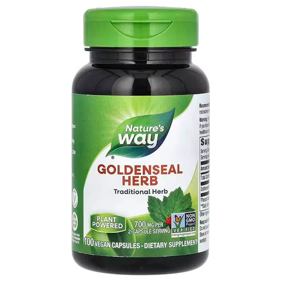 Гідрастис канадський, Goldenseal Herb, Nature's Way, 700 мг, 100 вегетаріанських капсул (350 мг у капсулі): ціни та характеристики