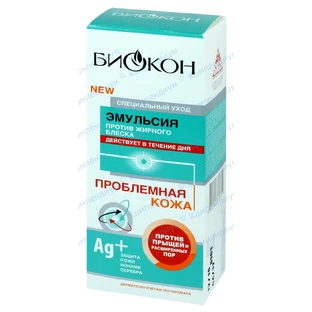 Емульсія Біокон Проблемна шкіра проти жирного блиску, 75 мл