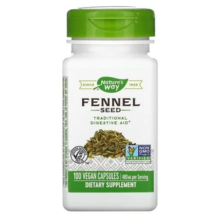 Фенхель, Fennel, Nature's Way, семена, 480 мг, 100 капсул