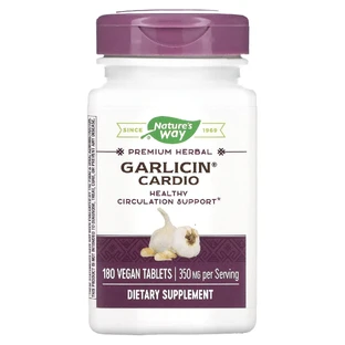 Чеснок для поддержки сердца, Garlicin, Cardio, Nature's Way, без запаха, 180 таблеток
