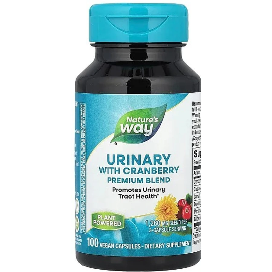 Клюква для мочевых путей, Urinary with Cranberry, Nature's Way, 1260 мг, 100 капсул: цены и характеристики