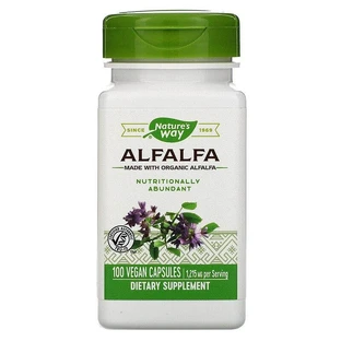Альфальфа, Alfalfa, Nature's Way, молоді пагони 1215 мг, 100 капсул