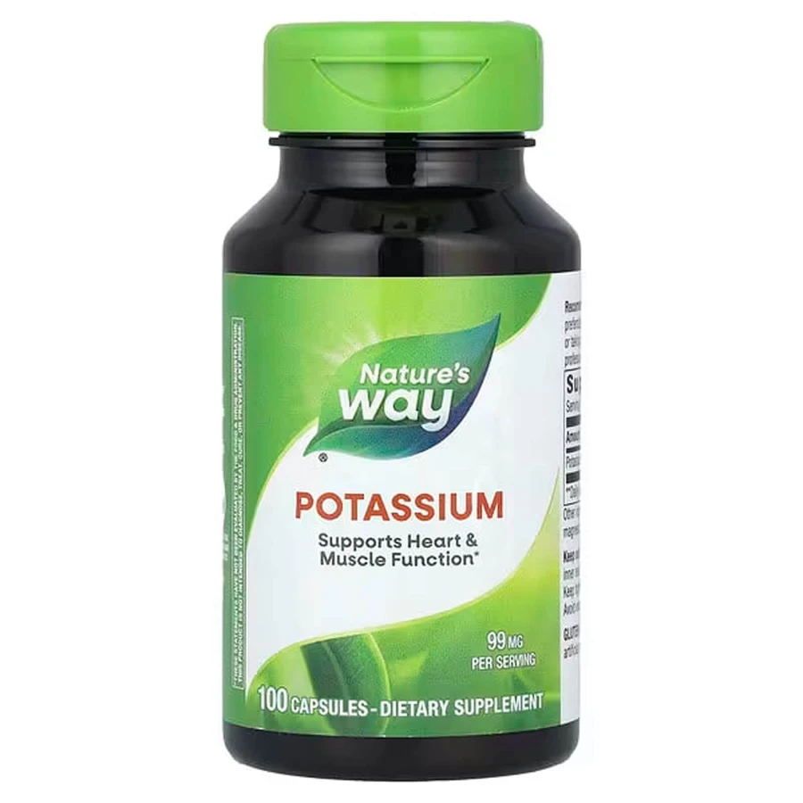 Калий, Potassium, Nature's Way, комплекс, 99 мг, 100 капсул: цены и характеристики