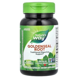 Жовтокорінь канадський (гідрастис), Goldenseal Root, Natures Way, 100 веганських капсул