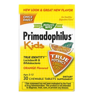 Пробиотик для детей, Primadophilus, Nature's Way, апельсин, 30 таблеток