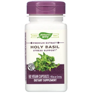 Базилік священний (Holy Basil), екстракт, Nature's Way, стандартизований, 450 мг, 60 капсул