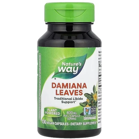 Даміана, Damiana, Nature's Way, листя, 800 мг, 100 капсул: ціни та характеристики