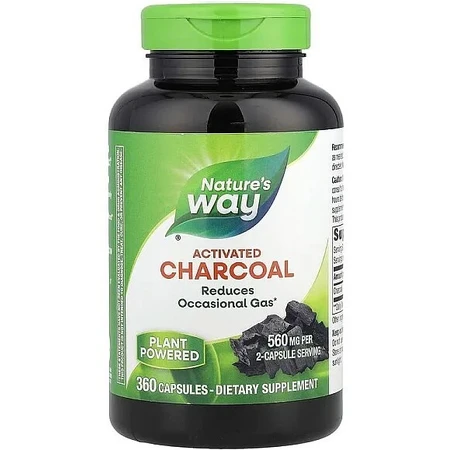 Активоване вугілля, Charcoal Activated, Nature's Way, 280 мг, 360 капсул: ціни та характеристики