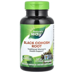 Клопогон (Цимицифуга), Black Cohosh, Nature's Way, корень, 540 мг, 180 капсул