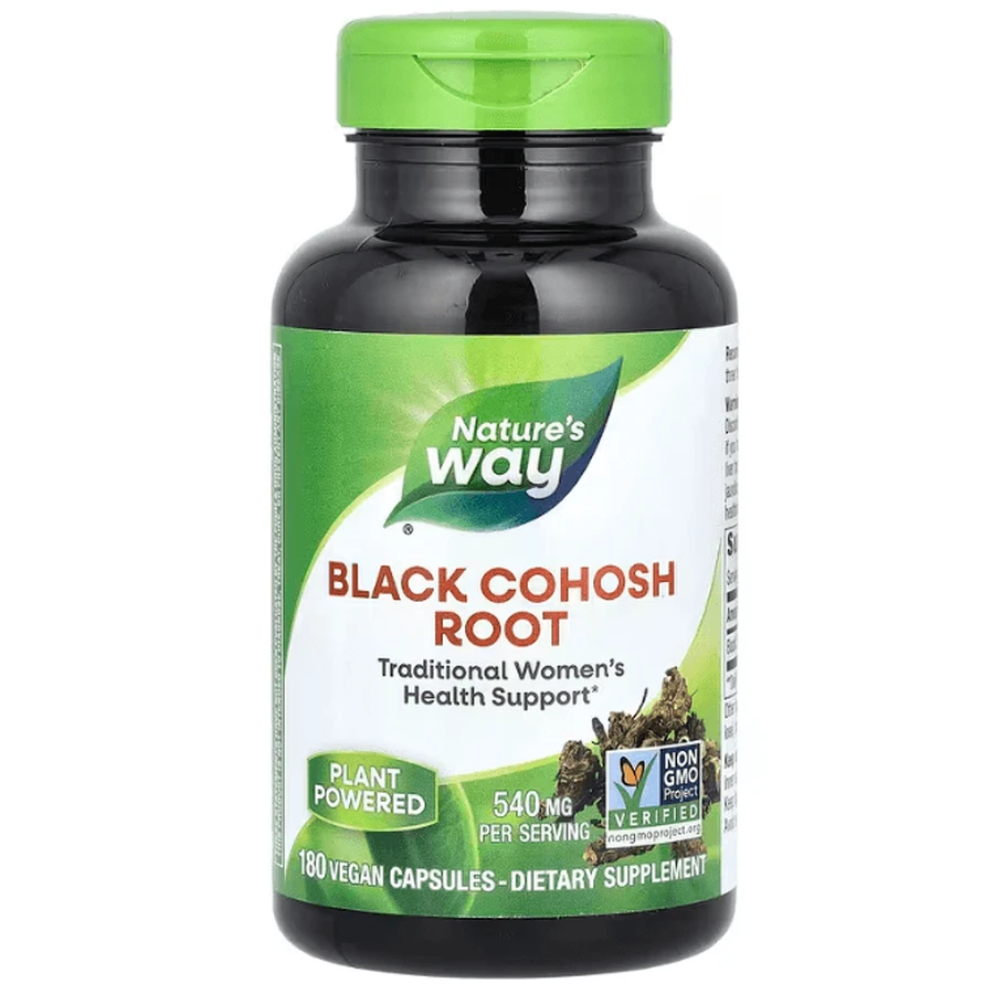 Клопогон (Цимицифуга), Black Cohosh, Nature's Way, корень, 540 мг, 180 капсул: цены и характеристики