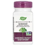 Гінкго Білоба, Ginkgo, Nature's Way, екстракт преміум-класу, 60 веганських капсул