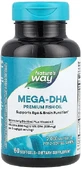 Рыбий жир + витамин Е, Mega-DHA, Nature's Way, концентрат, 1000 мг, 60 капсул