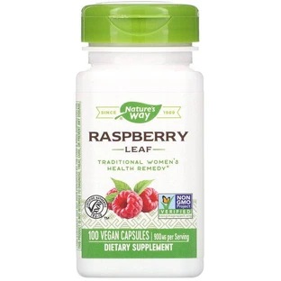 Красная малина (листья), Red Raspberry, Nature's Way, 900 мг, 100 капсул