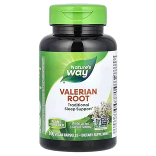 Корень валерианы, Valerian Root, Nature's Way, 1590 мг, 100 веганских капсул (530 мг в капсуле)