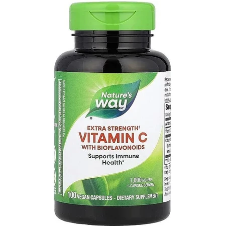 Витамин C с биофлавоноидами, Vitamin C, Nature's Way, 1000 мг, 100 веганских капсул: цены и характеристики