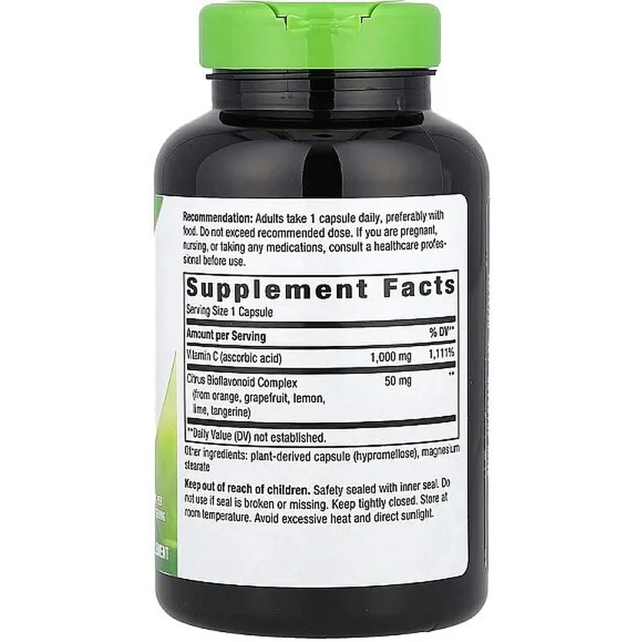 Витамин C с биофлавоноидами, Vitamin C, Nature's Way, 1000 мг, 100 веганских капсул: цены и характеристики