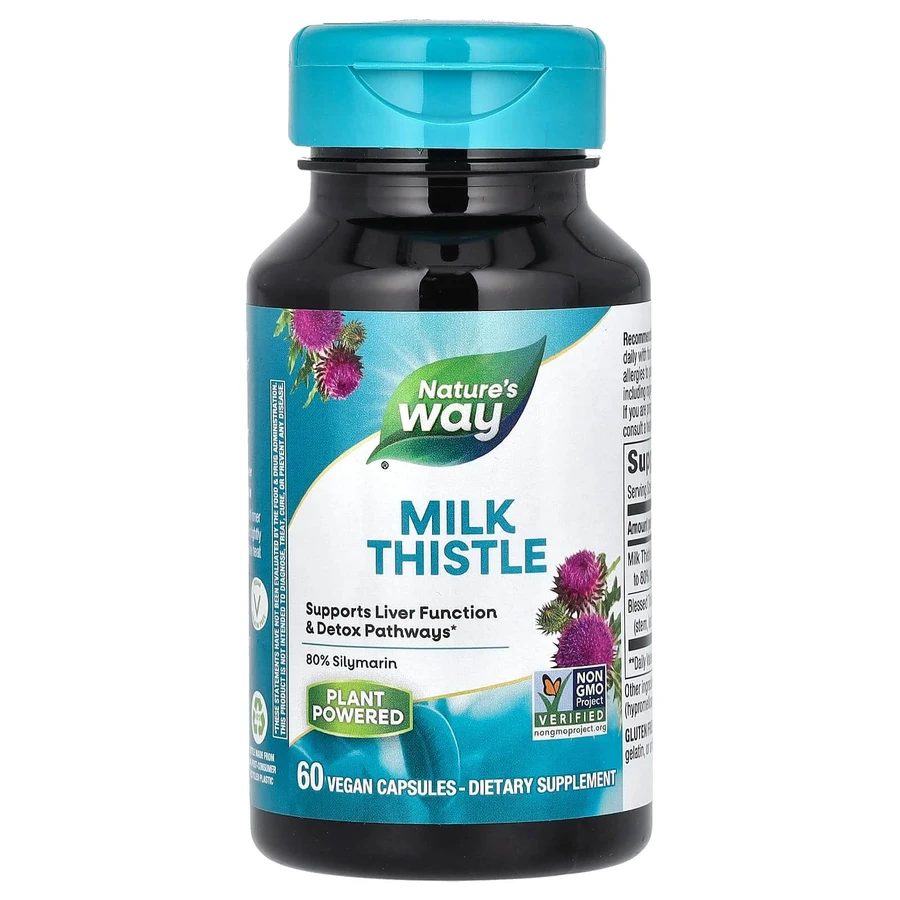 Расторопша (Milk Thistle), Nature's Way, стандартизированная, 60 капсул: цены и характеристики