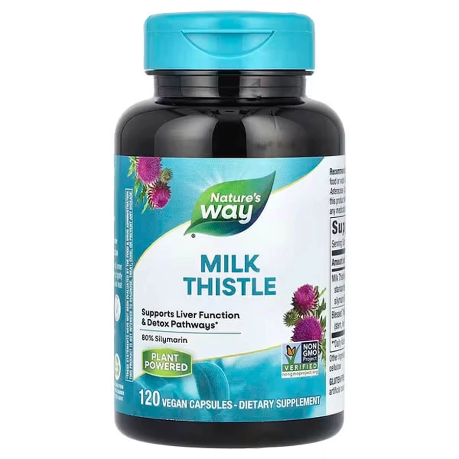 Розторопша плямиста, Milk Thistle, Nature's Way, 120 веганських капсул: ціни та характеристики