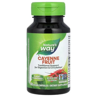 Каенский перец, Cayenne, Nature's Way, 40000 SHU, 100 капсул
