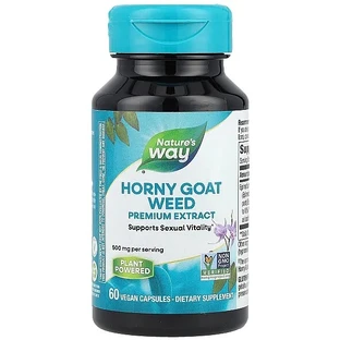 Сексуальное здоровье (горянка), Horny Goat Weed, Nature's Way, стандартизированная, 500 мг, 60 капсул
