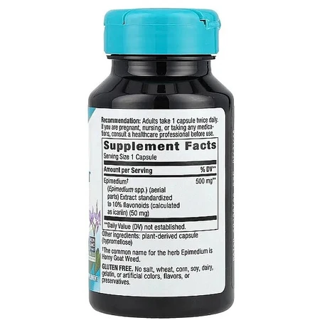 Сексуальное здоровье (горянка), Horny Goat Weed, Nature's Way, стандартизированная, 500 мг, 60 капсул: цены и характеристики