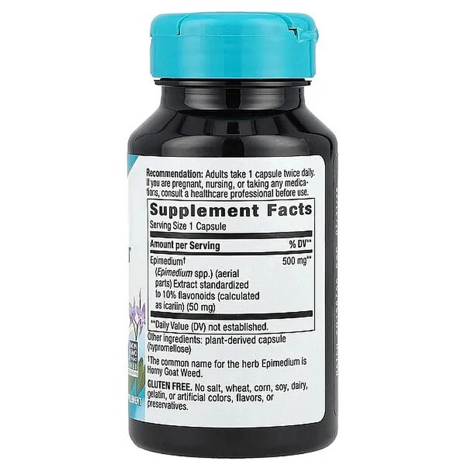 Сексуальное здоровье (горянка), Horny Goat Weed, Nature's Way, стандартизированная, 500 мг, 60 капсул: цены и характеристики