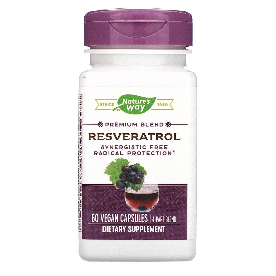Ресвератрол (Resveratrol), Nature's Way, 60 капсул: ціни та характеристики