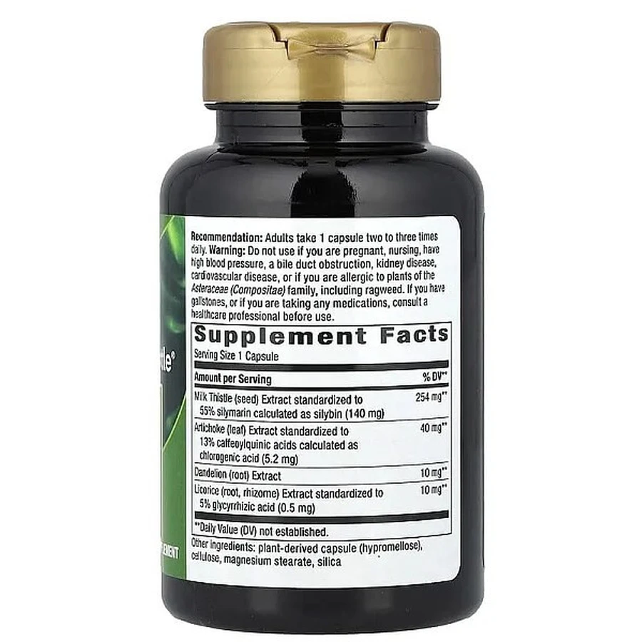 Підтримка печінки, Super Milk Thistle, Nature's Way, 120 веганських капсул: ціни та характеристики