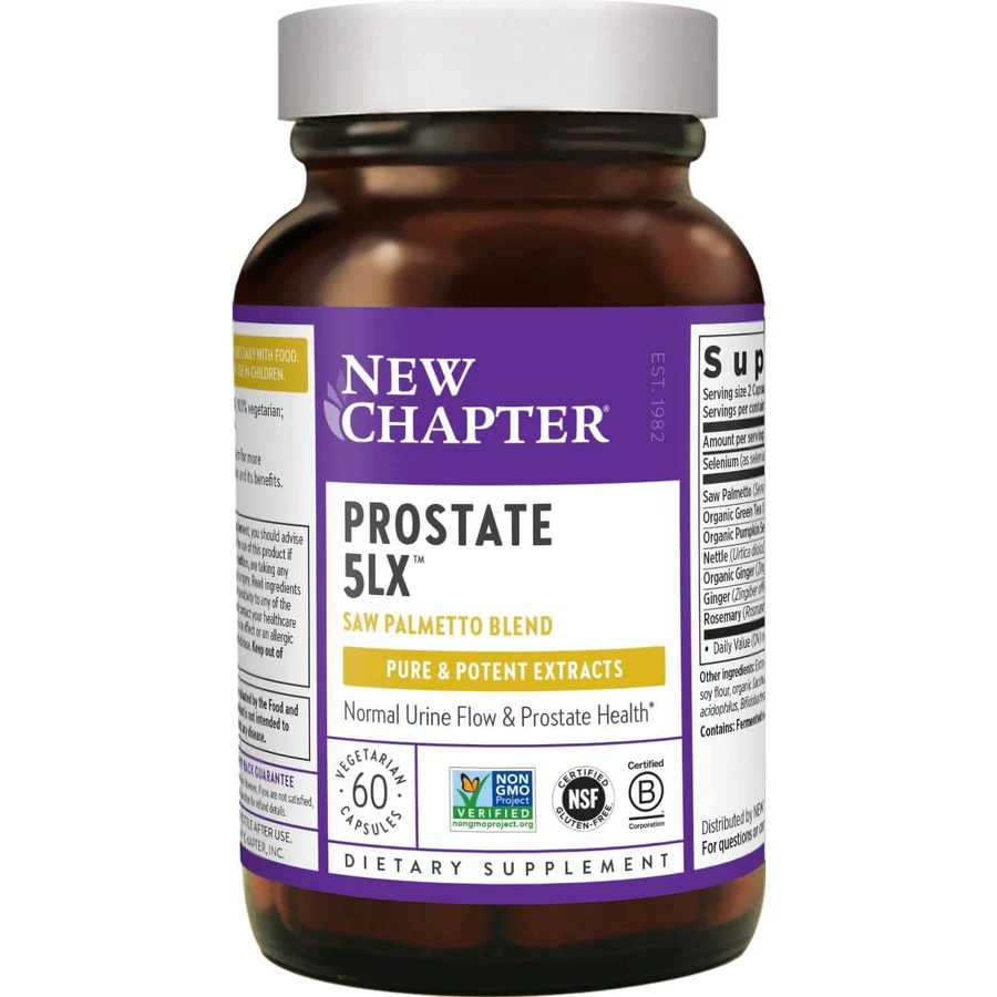 Підтримка простати, Prostate 5LX, New Chapter, 60 вегетаріанських капсул: ціни та характеристики
