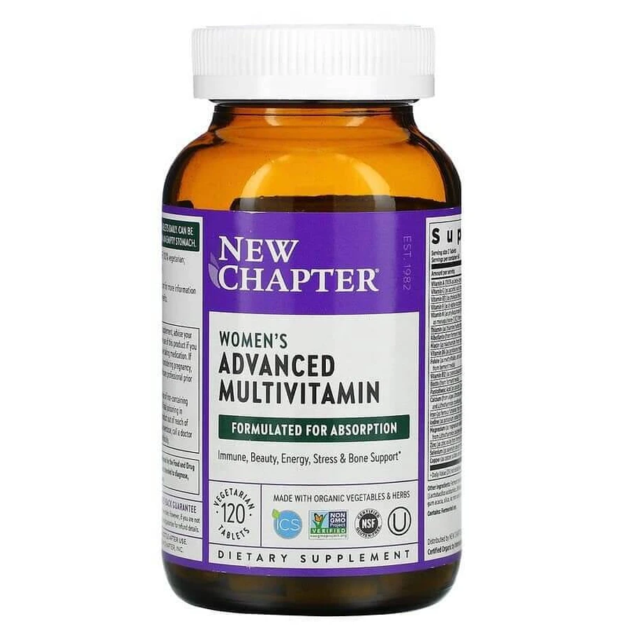 Мультивитамины для женщин, Every Woman Multivitamin, New Chapter, 120 таблеток: цены и характеристики