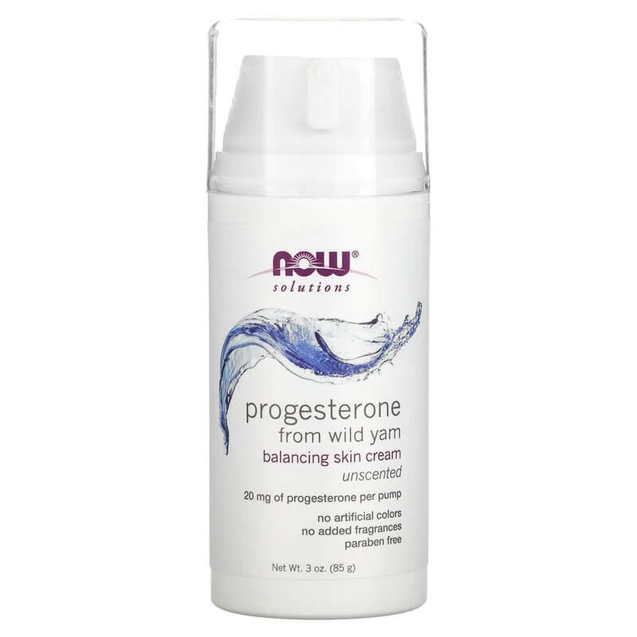 Крем с прогестероном, Cream Progesterone, Now Foods, Solutions, балансирующий крем для кожи, без запаха, 85 г: цены и характеристики