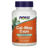 Кальцій та магній, Cal-Mag Caps, Now Foods, з мікроелементами та вітаміном D, 120 капсули