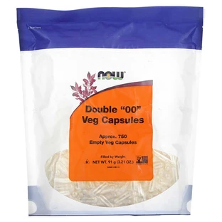 Пустые капсулы "00", Double "00" Veg Capsules, Now Foods, двойные, 750 пустых вегетарианских капсул