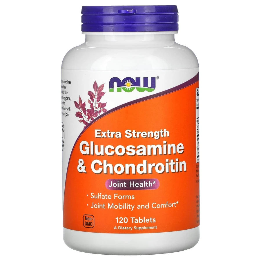 Глюкозамин и хондроитин, Glucosamine & Chondroitin, Now Foods, экстра сила, 120 таблеток: цены и характеристики