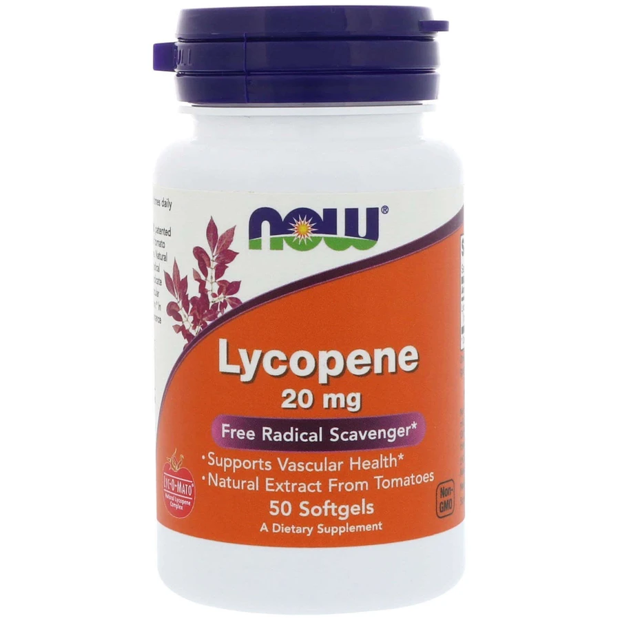 Лікопін (Lycopene), Now Foods, 20 мг, 50 капсул: ціни та характеристики