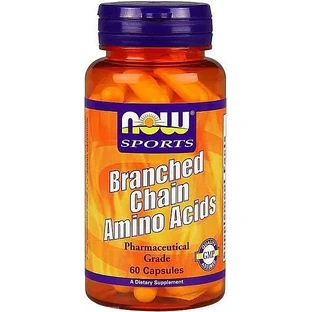 BCAA амінокислоти з розгалуженим ланцюгом, Branched Chain Amino, Now Foods, Sports, 60 капсул