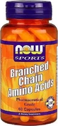 BCAA амінокислоти з розгалуженим ланцюгом, Branched Chain Amino, Now Foods, Sports, 60 капсул