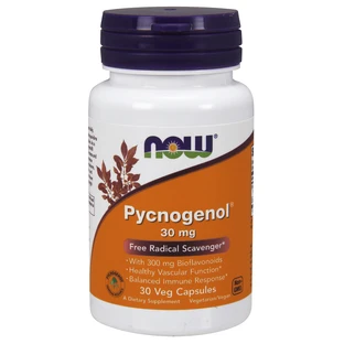 Пикногенол, Pycnogenol, Now Foods, 30 мг, 30 капсул