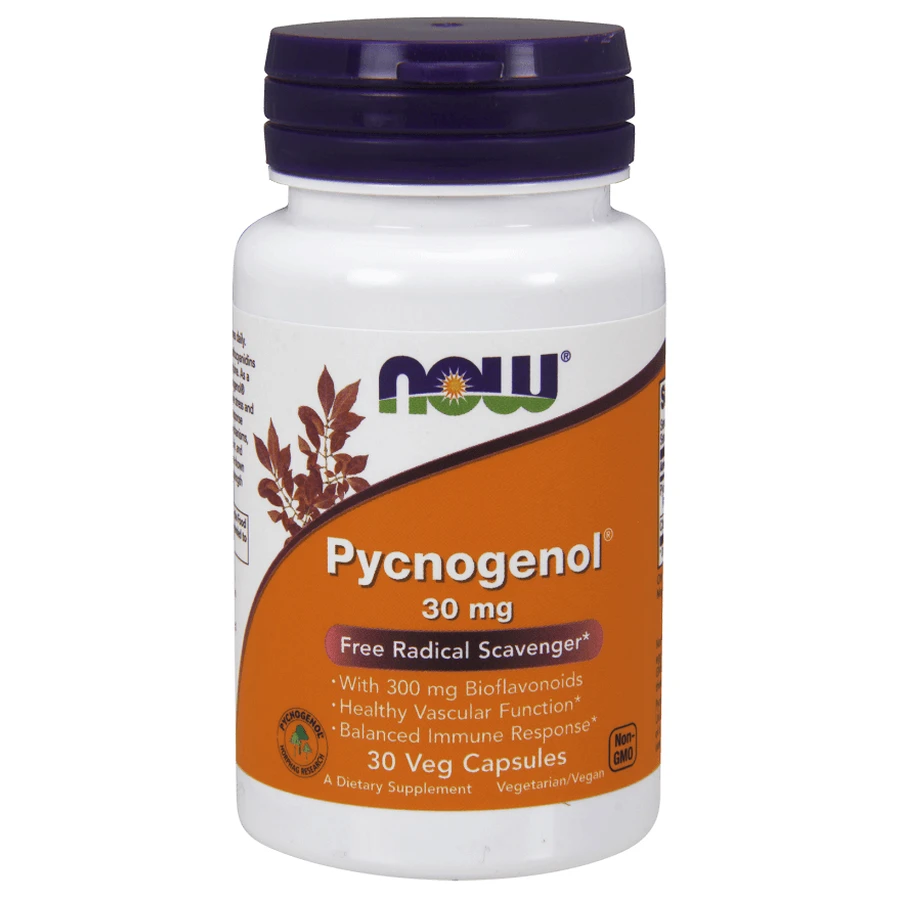 Пикногенол, Pycnogenol, Now Foods, 30 мг, 30 капсул: цены и характеристики