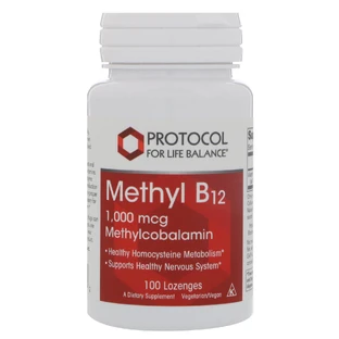 Метил B12, Methyl B12, Protocol for Life Balance 1000 мкг, 100 пастилок