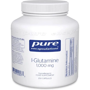 L-глютамин 1000 мг, l-Glutamine 1000 mg, Pure Encapsulations, 250 капсул