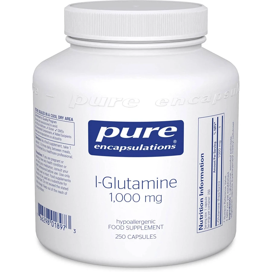L-глютамин 1000 мг, l-Glutamine 1000 mg, Pure Encapsulations, 250 капсул: цены и характеристики