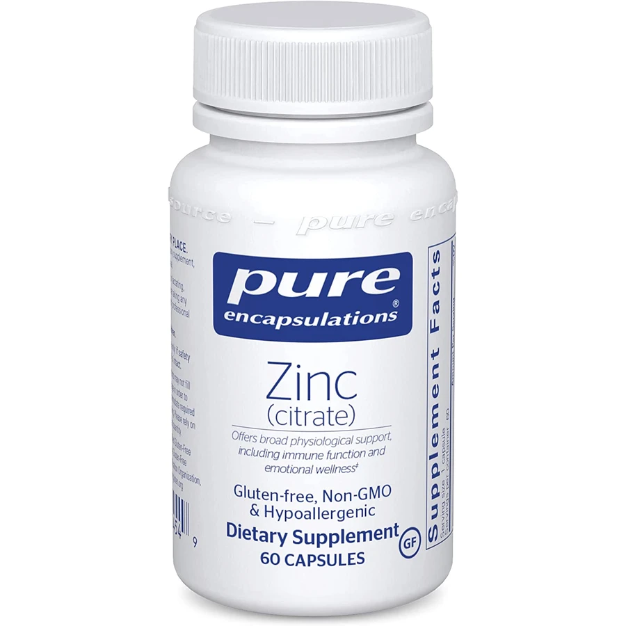 Цинк (цитрат), Zinc (citrate), Pure Encapsulations, 60 капсул: цены и характеристики