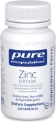 Цинк (цитрат), Zinc (citrate), Pure Encapsulations, 60 капсул